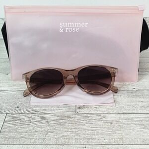 Summer & Rose Sunglasses Bow R 25 Translucent Frame Brown & Lenses W. Pouch New